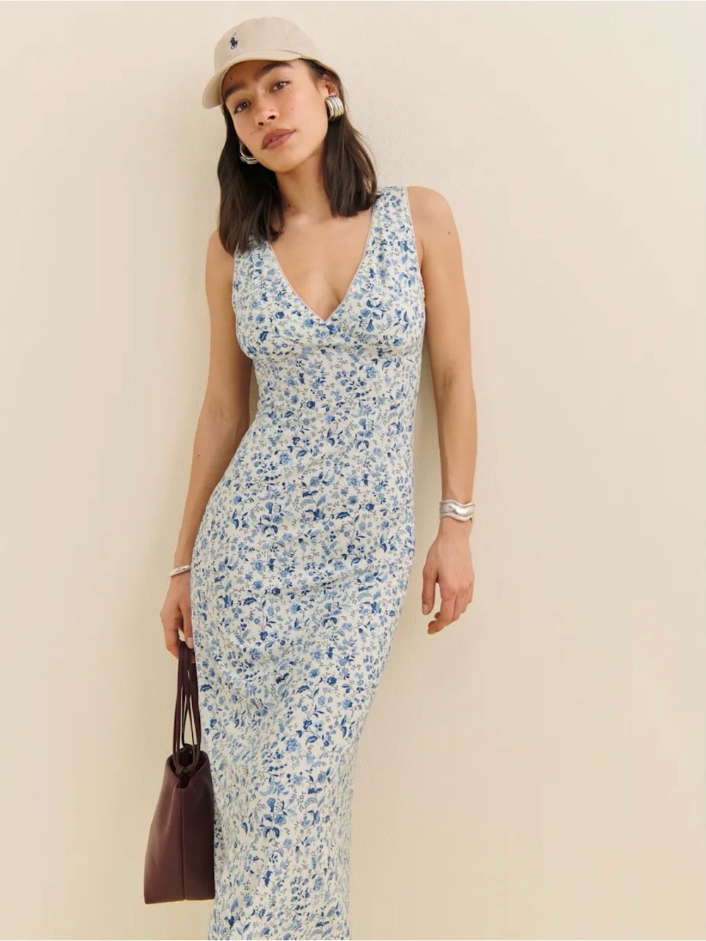 Reformation Brayden Knit Dress in Nile NWT